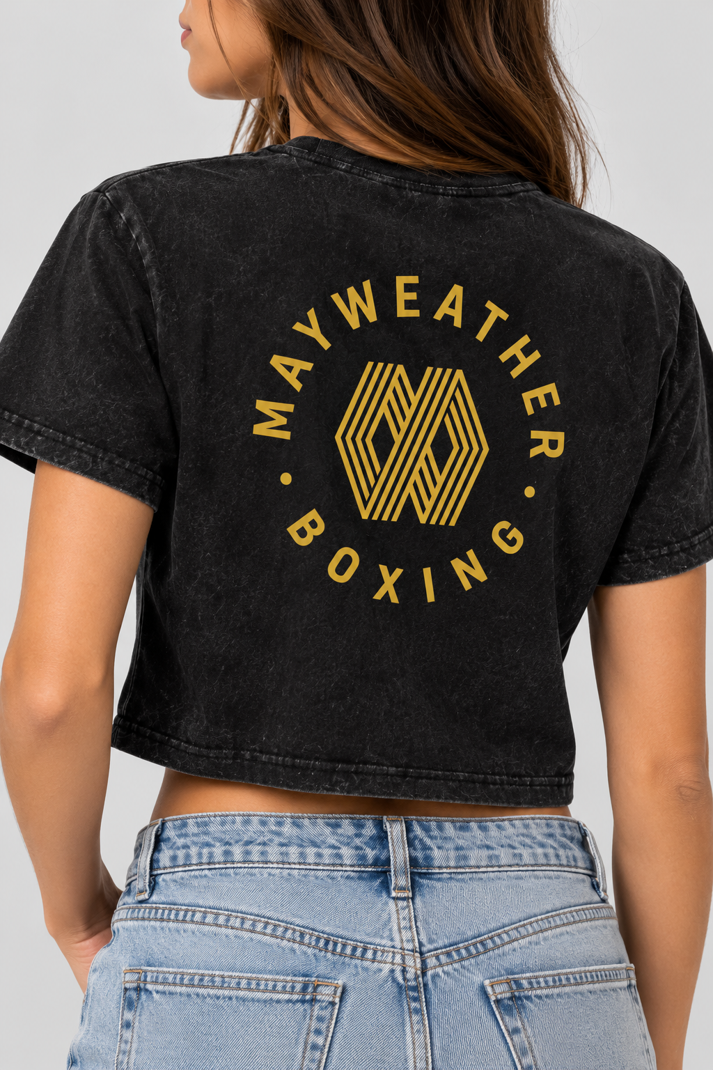 Mayweather Boxing Women's Vintage Cropped T-Shirt