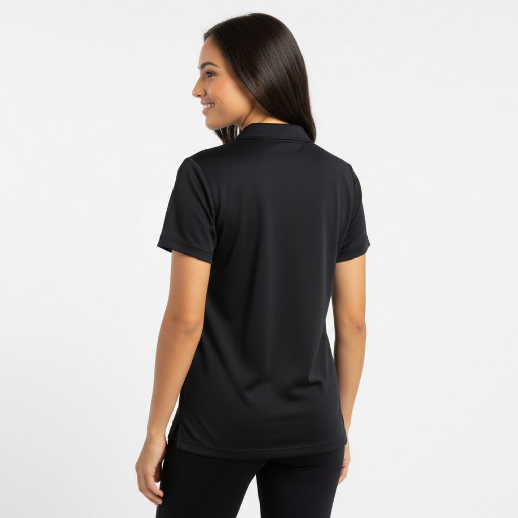 Classic Black Polo Shirt - Women's